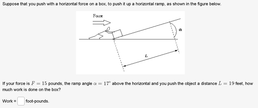 SOLVED: Suppose that you push with a horizontal force on a box; to push ...