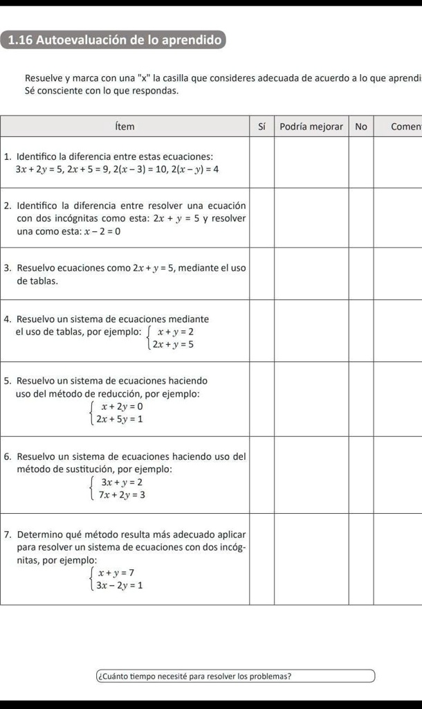 ejemplos de respuestas de autoevaluacion