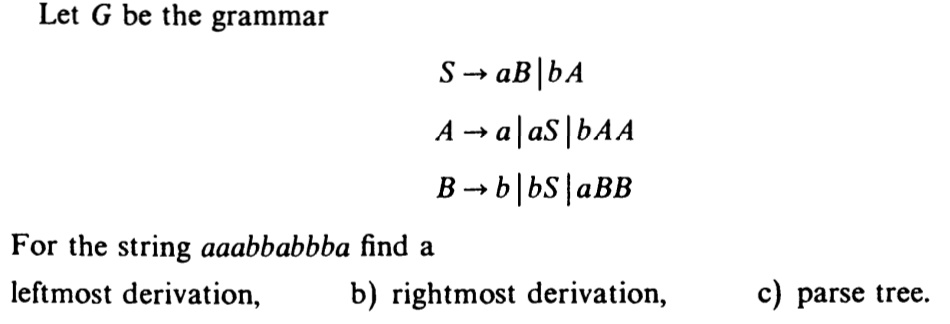 Let G Be The Grammar S Abba A Aasbaa B Bbsabb For The String Aaabbabbba ...