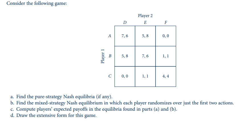 solved-consider-the-following-game-a-find-the-pure-strategy-nash