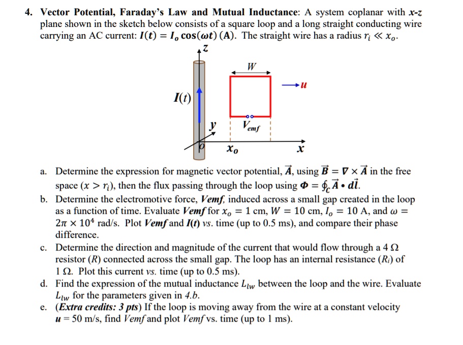 SOLVED: 4. Vector Potential, Faraday's Law and Mutual Inductance: A ...