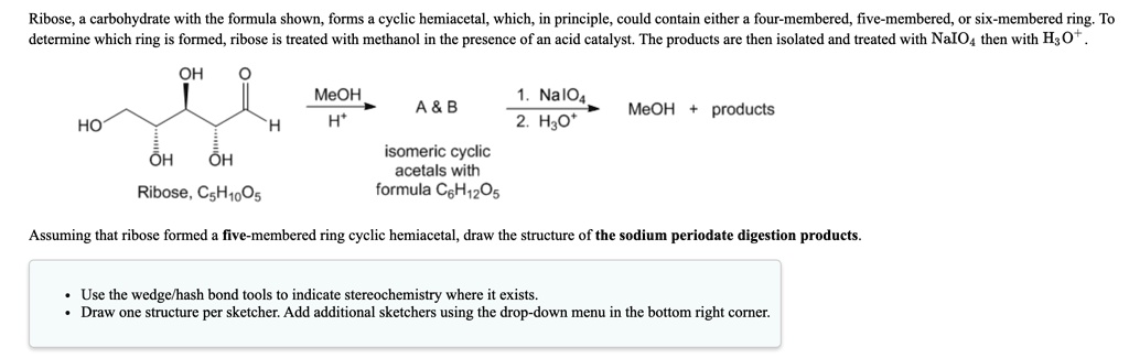 solved-ribose-carbohydrate-with-the-formula-shown-forms-cyclic