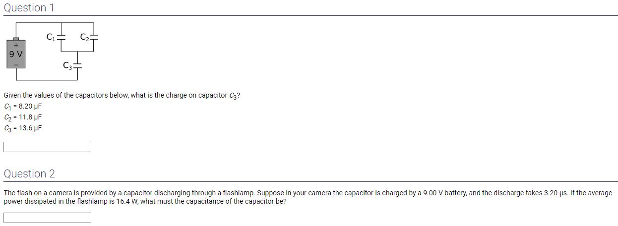 SOLVED: Question 1 Given The Values Of The Capacitors Below, What Is ...