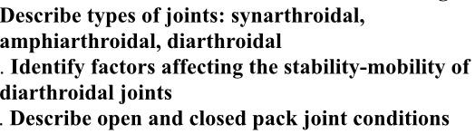 SOLVED: Describe types of joints: synarthrodial, amphiarthrodial ...