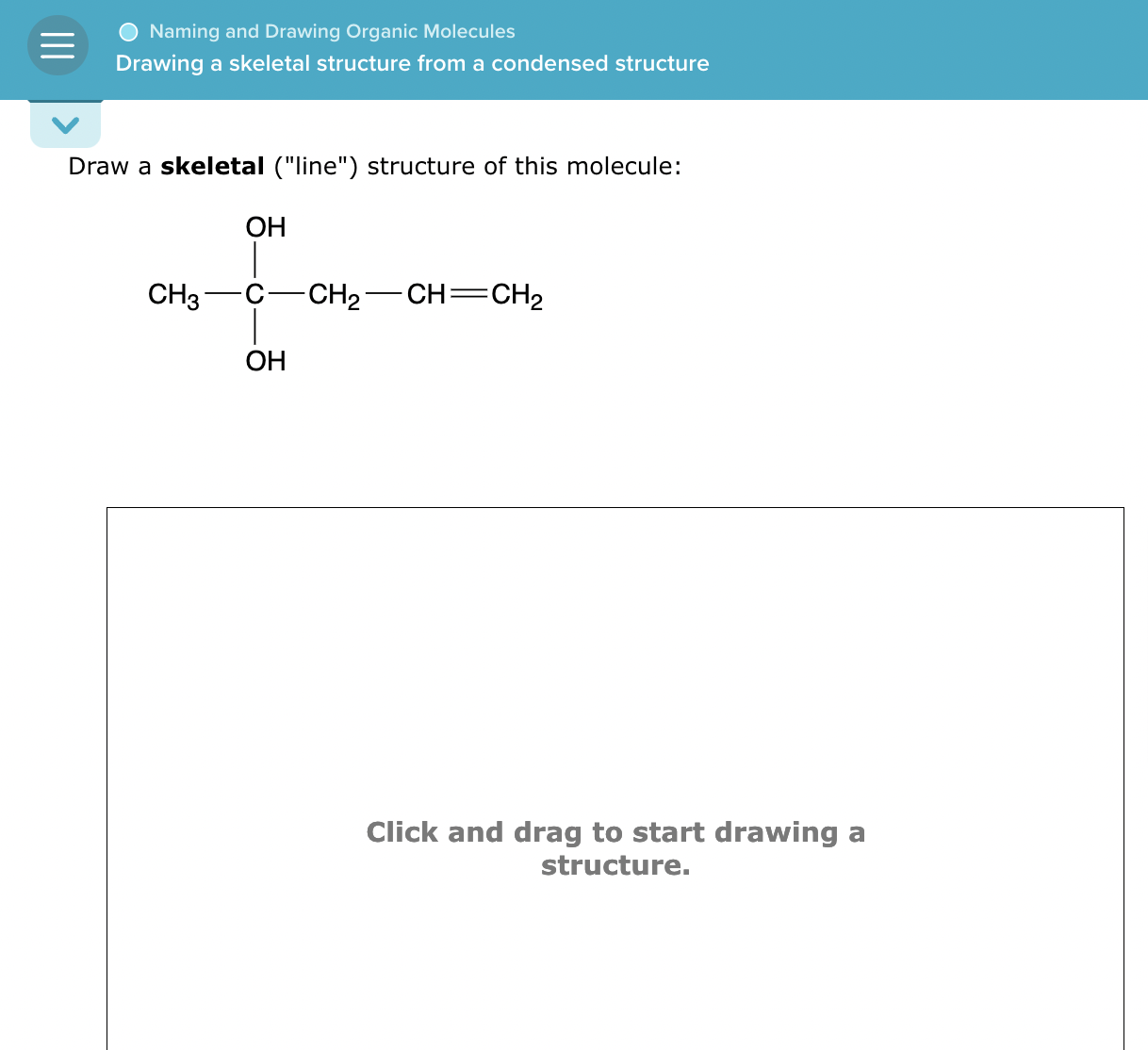 Naming and Drawing Organic Molecules Drawing a skeletal structure from ...