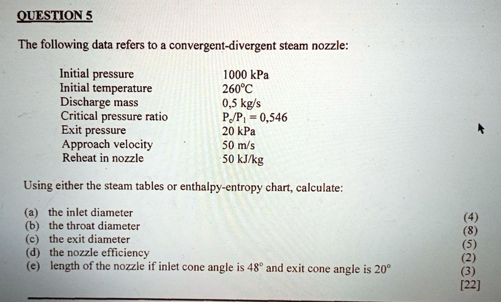 SOLVED Thermodynamics QUESTIONS The following data refers to a