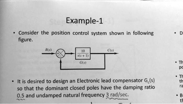 SOLVED: Example-1 Consider the position control system shown in ...