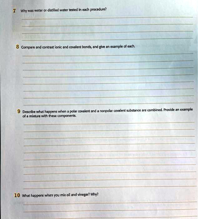 SOLVED Wivy is water always tested in each procedure? Compare and