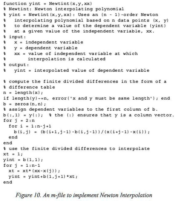function yint = Newtint(x,y,xx) % Newtint: Newton interpolating ...
