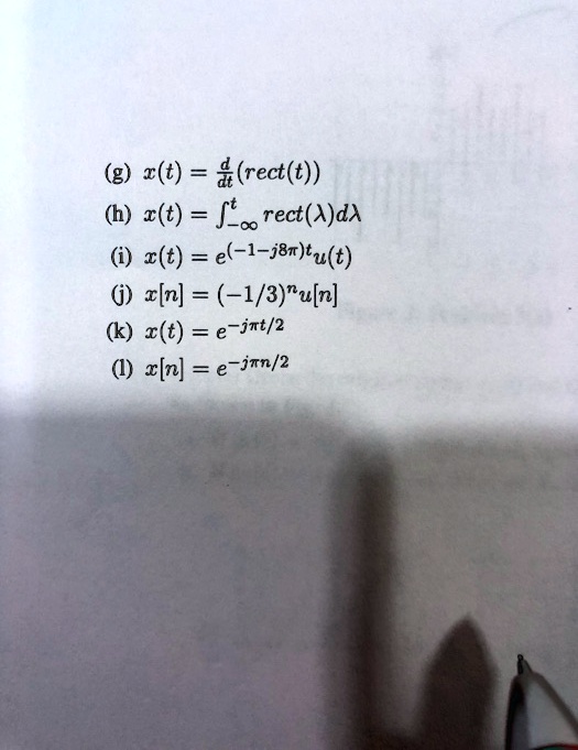 SOLVED For the following signals, identify energy signals and power