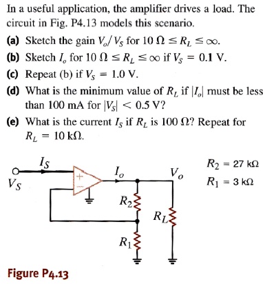 SOLVED: In A Useful Application, The Amplifier Drives A Load. The ...