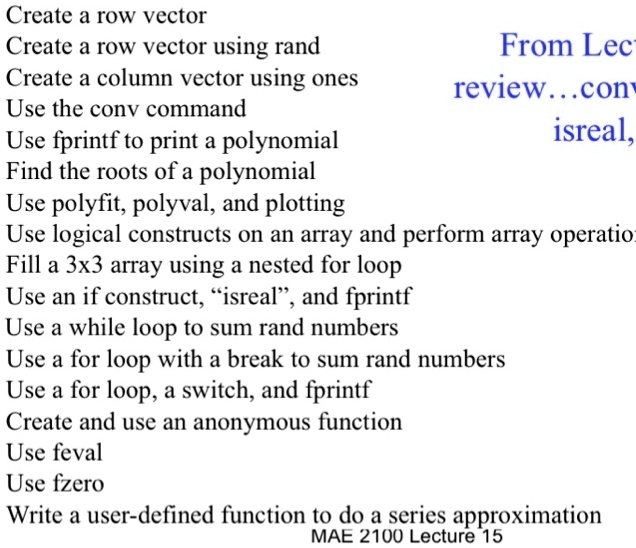 SOLVED: If anyone can show me a MATLAB example of as many as you can ...