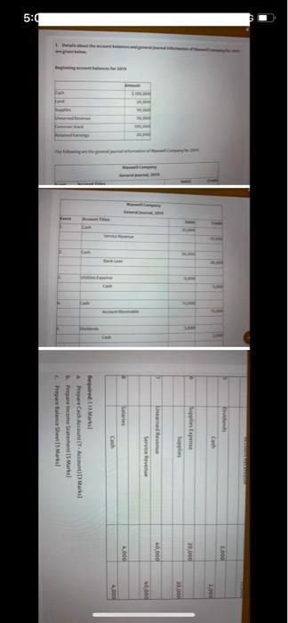 5:0
Ca
1,000
Cash
2,000
Supplies Expense
Supplies
10,000
30,000
Linearned Revenue
40,000
Service Revenue
40,000
Salaries
4,000
Cash
4,000
Required: 13 Marks)
Prepare Cash Account (T-Account) [3 Marks
Prepare Income Statement 15 Marks)
c. Prepare Balance Sheet 15 Marks)
