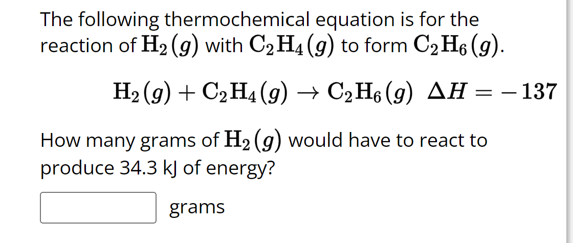 SOLVED The following thermochemical equation is for the reaction