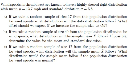 Solved North Utsire The wind speed data from North Utsire is