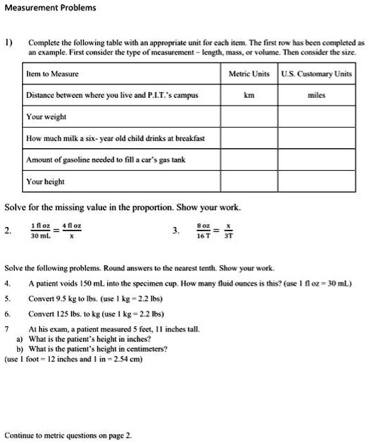 ACTIVITY 3: CONVERT ME- Convert the following measuring units as indicated  Refer to the table above and in 