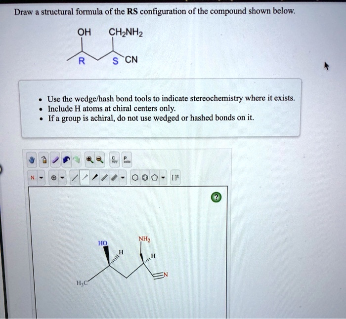 Solved Draw Structural Formula Of The Rs Configuration Of The Compound