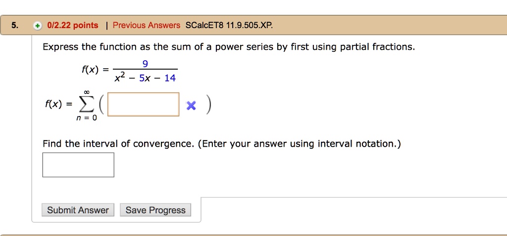 Solved Use the partial fractions method to express the