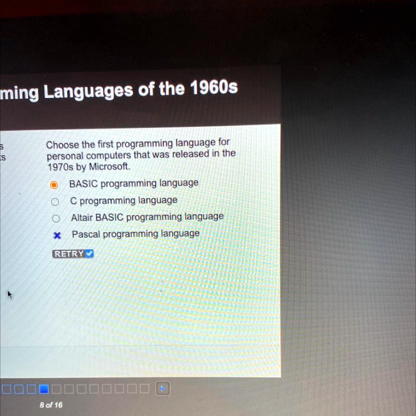ming Languages of the 1960s Choose the first programming language for ...