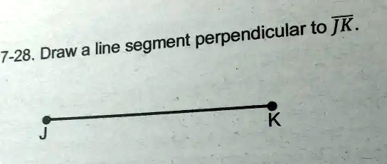 7-28. Draw a line segment perpendicular to JK.