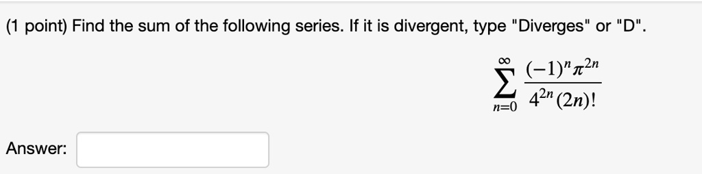 ?n=0^? (-1)^n ?^2n / (4^2n (2n)! )