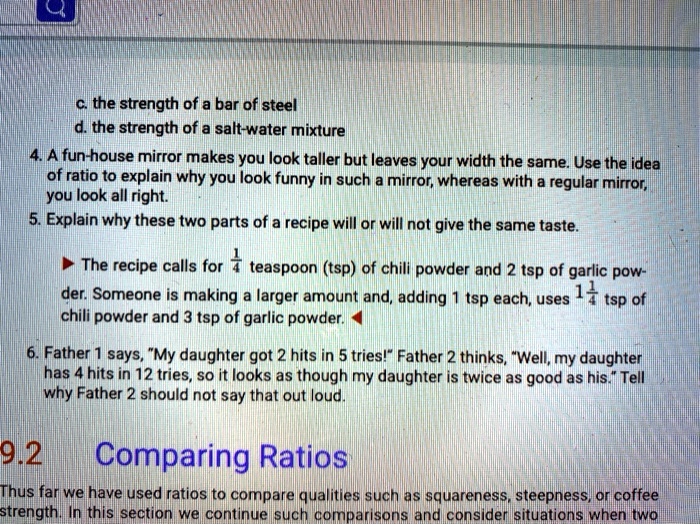 SOLVED The strength of a bar of steel the strength of a salt