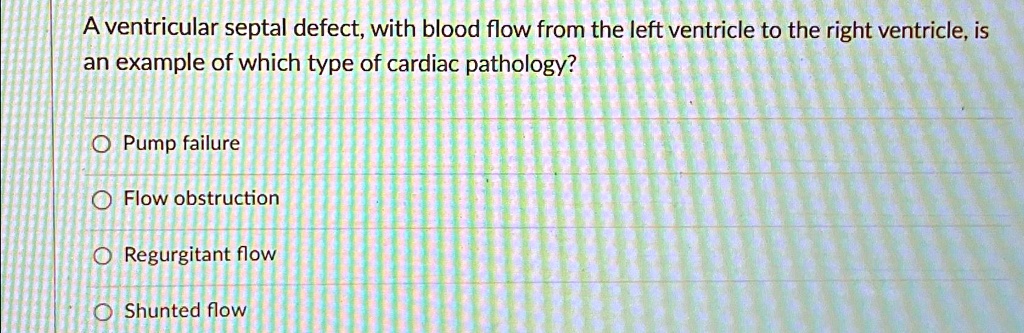 a ventricular septal defect with blood flow from the left ventricle to ...
