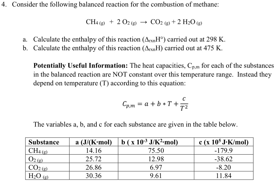 Solved: Consider The Following Balanced Reaction For The Combustion Of 