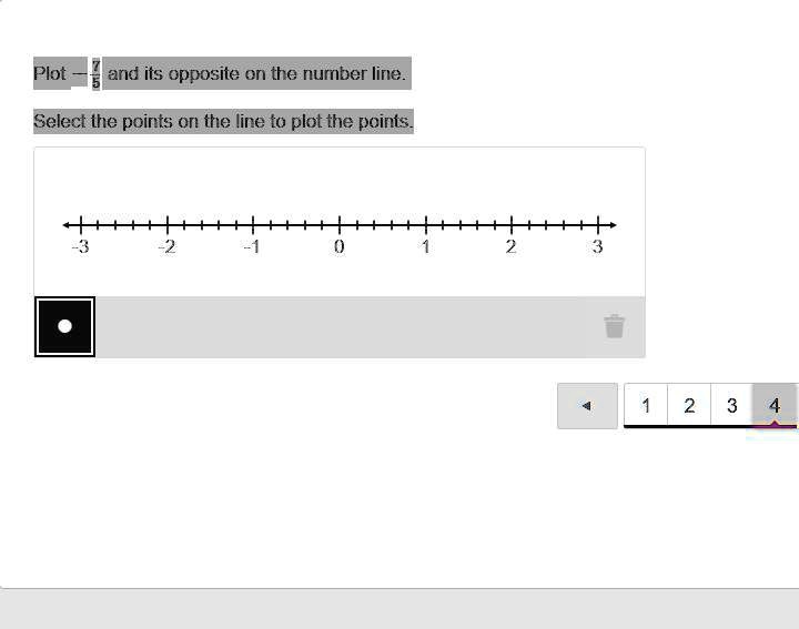 on the number line below plot 3 and the opposite of 3