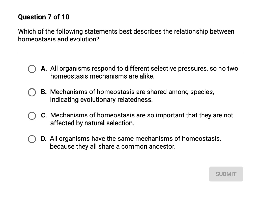 Which Of The Following Statements Best Describes Evolution SOLVED: Question 7 of 10 Which of the following statements best