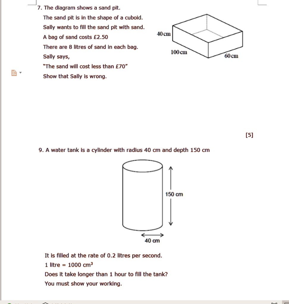 7-the-diagram-shows-a-sand-pit-the-sand-pit-is-in-solvedlib