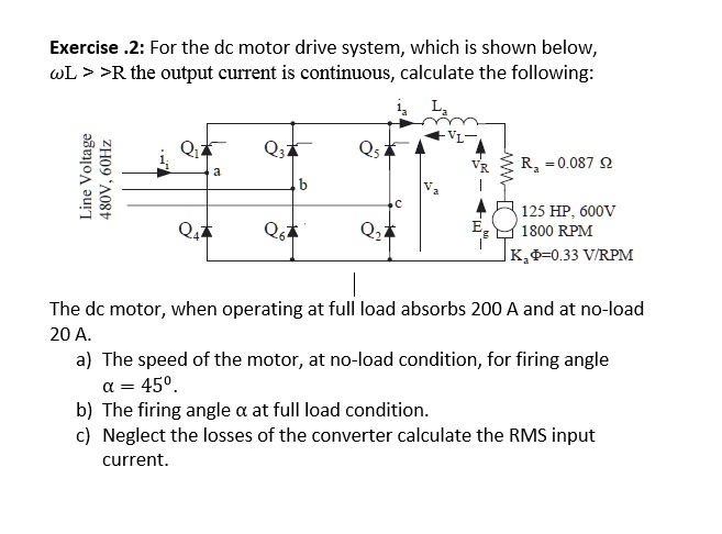 Exercise .2: For the dc motor drive system, which is shown below, ω L ...