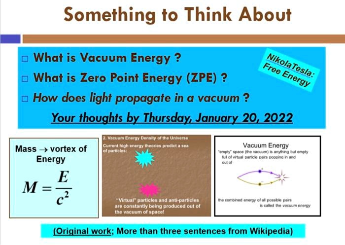 SOLVED: What is Vacuum Energy? Free Nikola Tesla: What is Zero Point ...