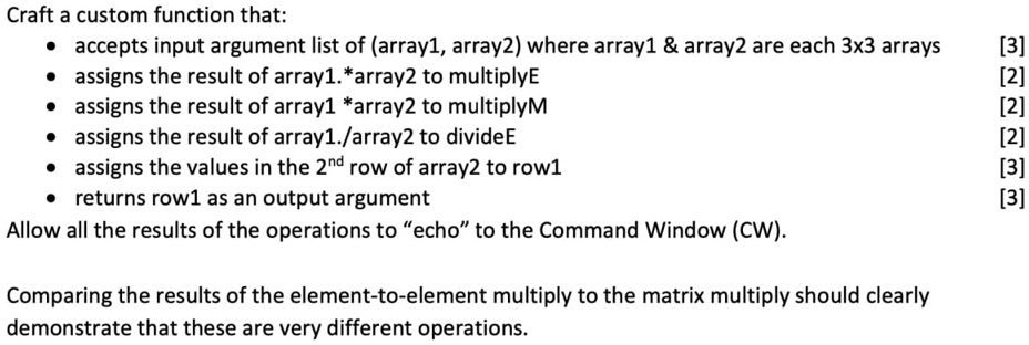 SOLVED: Craft a custom function that accepts an input argument list of ...