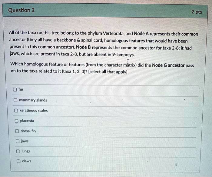 SOLVED:Question 2 2 pts All of the 