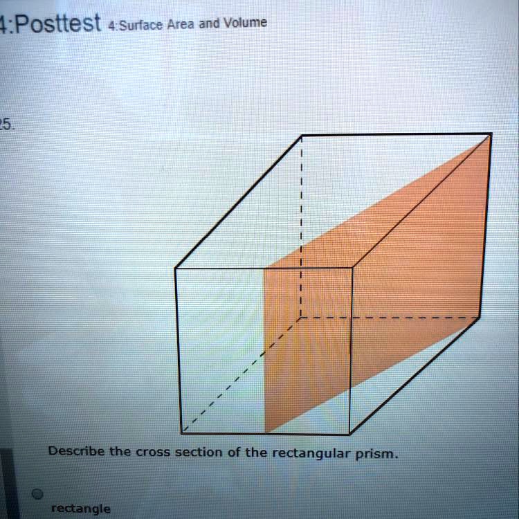 describe the cross section of the rectangular prism