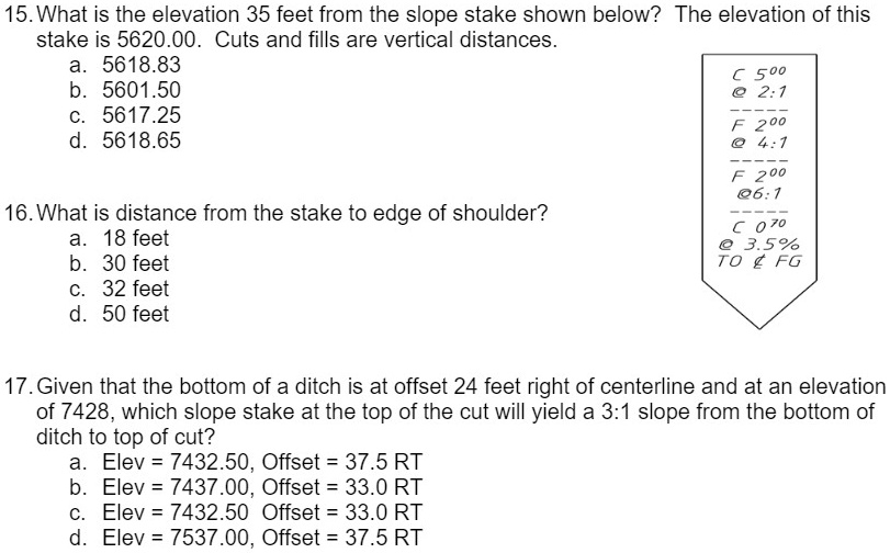 can you explain how to get to the answer 15what is the elevation 35 ...
