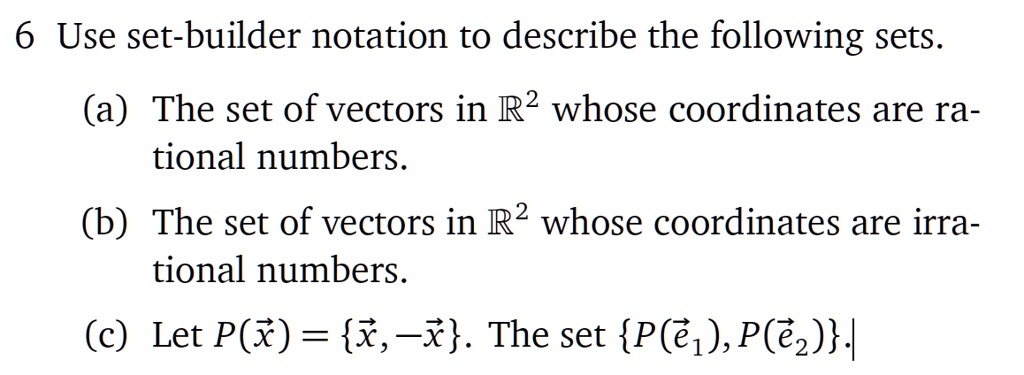 VIDEO solution: 6 Use set-builder notation to describe the following ...
