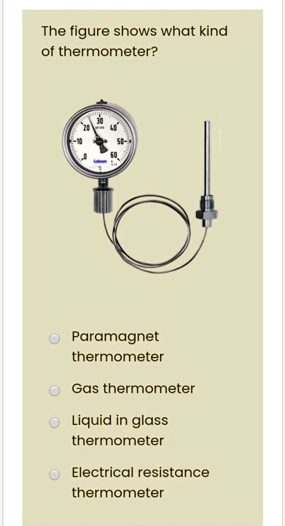 SOLVED The figure shows what kind of thermometer? 50 ,