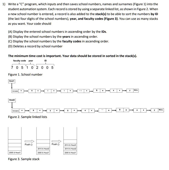 SOLVED: Write a C program which inputs and then saves school numbers ...