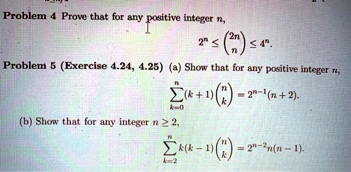 Solvedproblem 4 Prove That For Any Positive Integer N 2 7195