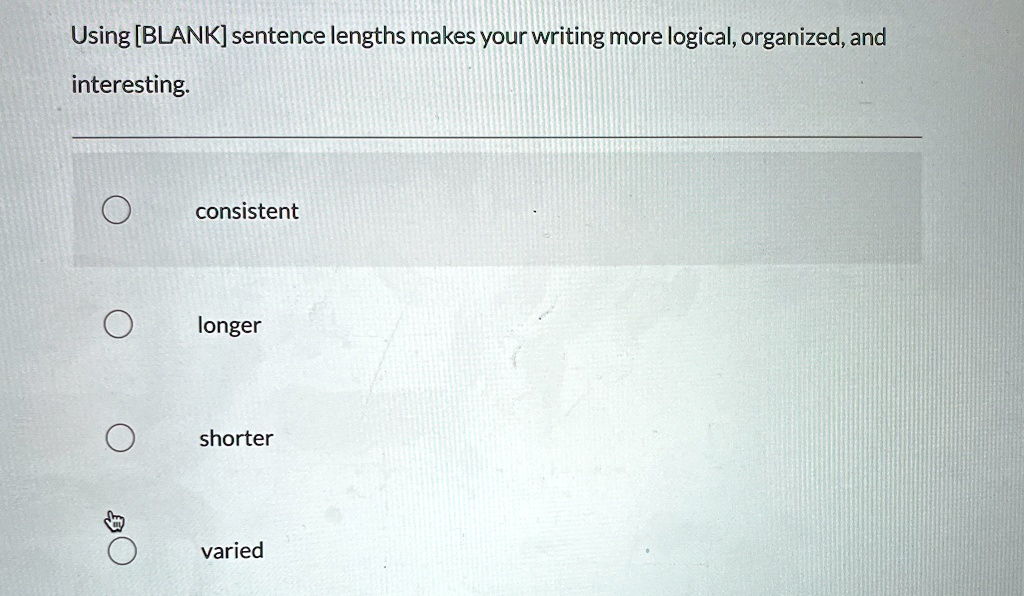using blank sentence lengths makes your writing more logical organized