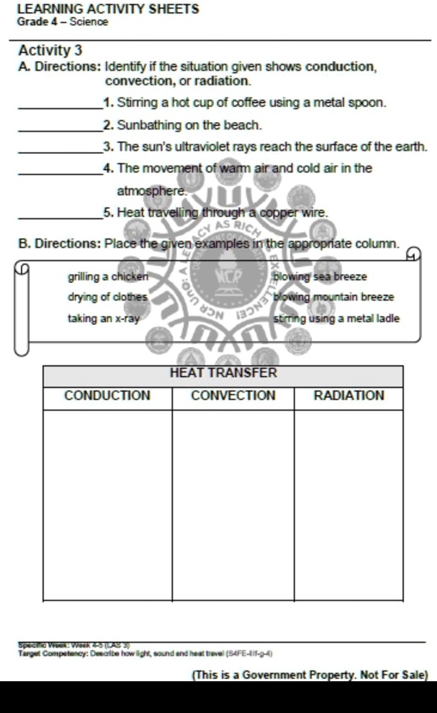 SOLVED Please answer, I am weak in science. LEARNING ACTIVITY SHEETS
