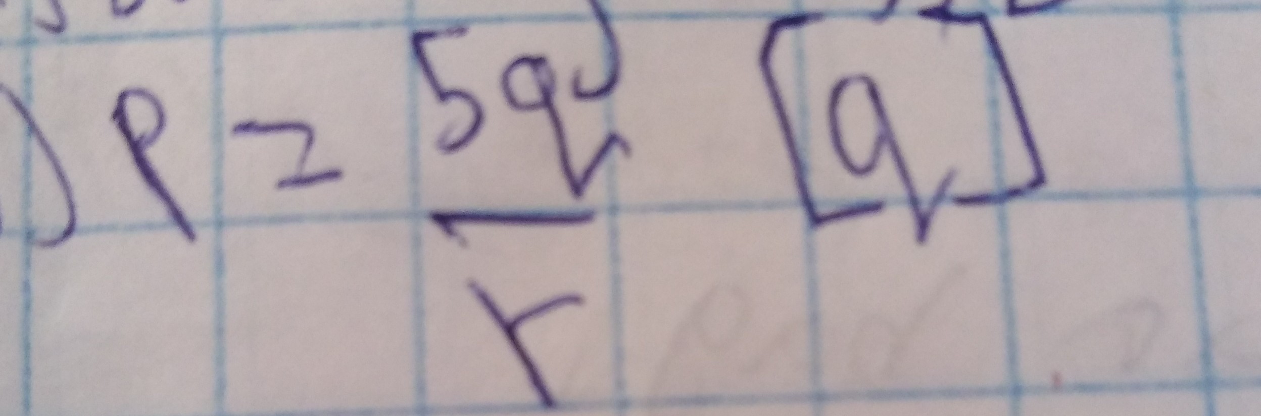SOLVED p=(5 q)/(r)[q]