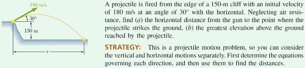 Dynamic Course 180 m/s A projectile is fired from the edge of a 150 m ...