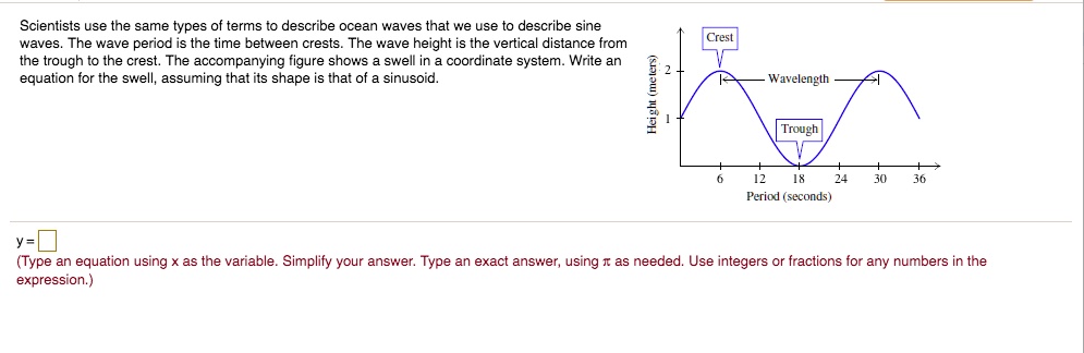 SOLVED:Scientists use the same types of terms describe ocean waves that ...