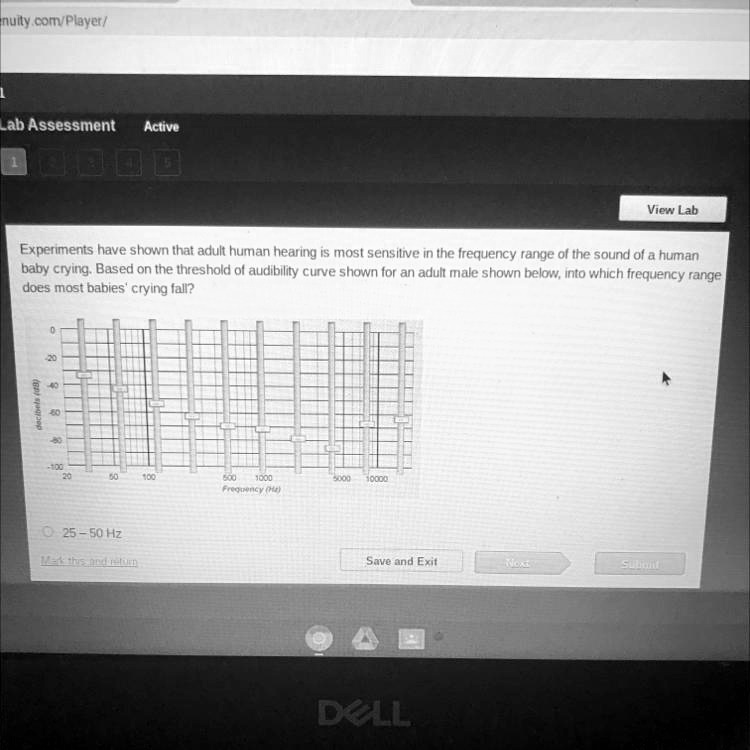 SOLVED Experiments have shown that adult human hearing is most