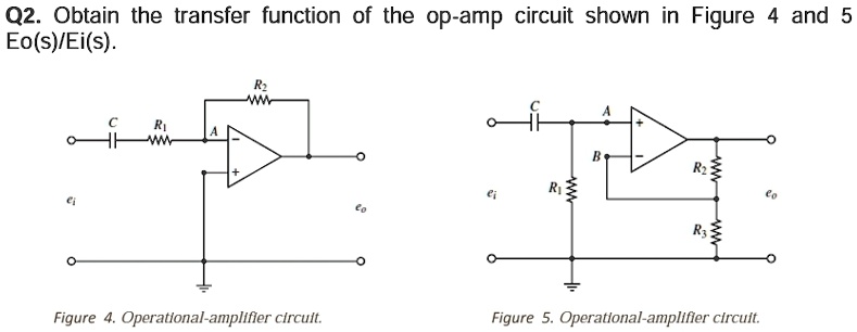 Q2. Obtain the transfer function of the op-amp circuit shown in Figure ...