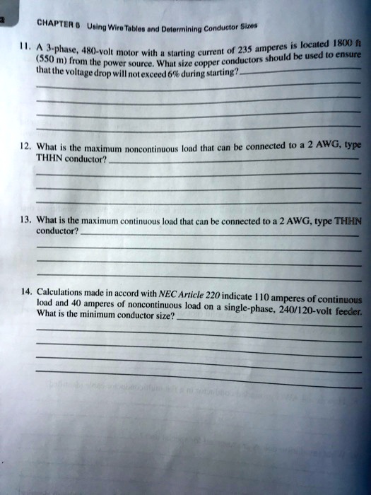 SOLVED THHN conductor? 13. What is the maximum continuous load that
