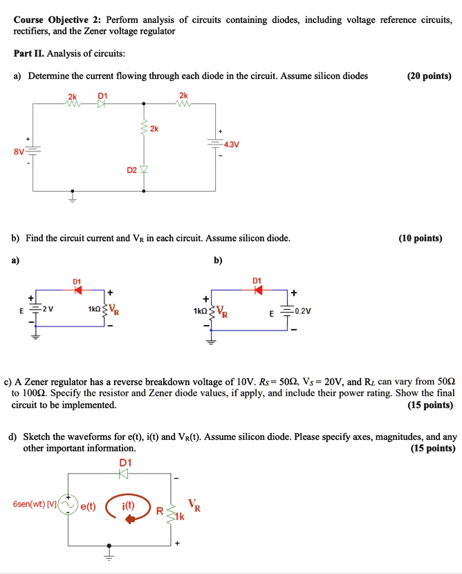 SOLVED Course Objective 2 Perform analysis of circuits containing